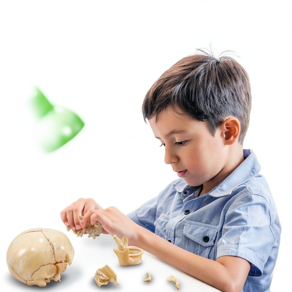 NEW HORIZON 15‑Piece Mini Human Skull Model PVC Educational Anatomy-6