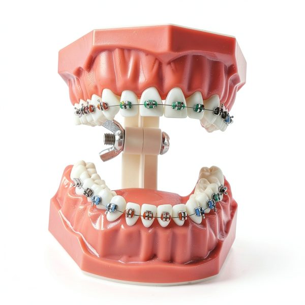 Dentalmall Silicone Dental Model 1:1 Tooth Replica with Braces-3