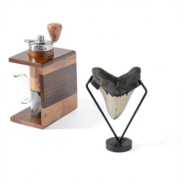 Fiwochic Megalodon Tooth Display Stand Metal Holder Model XEU-0837-3