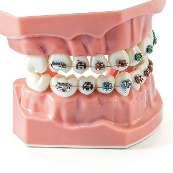 Dentalmall Silicone Dental Model 1:1 Tooth Replica with Braces-5