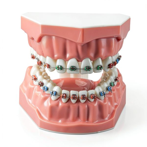 Dentalmall Silicone Dental Model 1:1 Tooth Replica with Braces-0