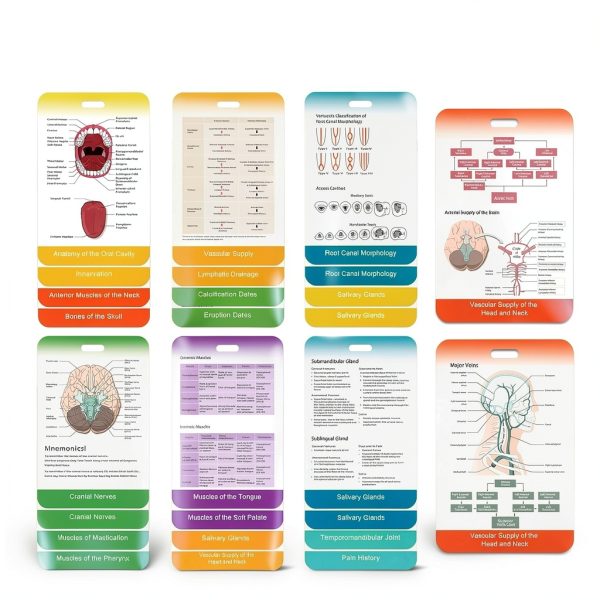 Dental Hygiene Reference Cards Janlaugh 13-Card Double-Sided Study Set-6