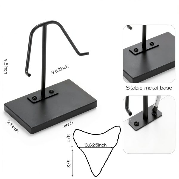 Chunful Adjustable Metal Fossil Display Stand MZ‑Chunful‑4270 Black-1