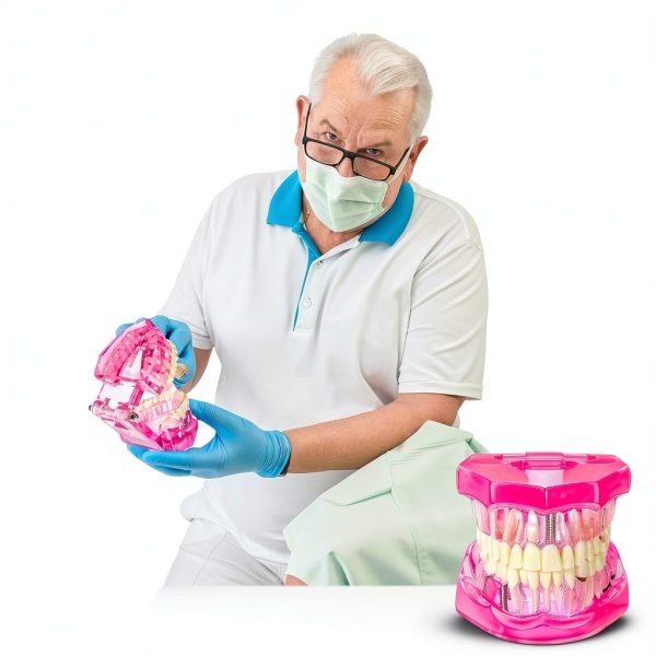 Outus Pink Dental Pathology Tooth Model 2.76" x 2.48" Size 1-4