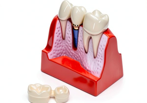 Dental Model QWORK Resin Metal with Magnet Stability Removable Crowns-7