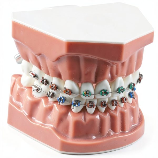 Dentalmall Silicone Dental Model 1:1 Tooth Replica with Braces-1