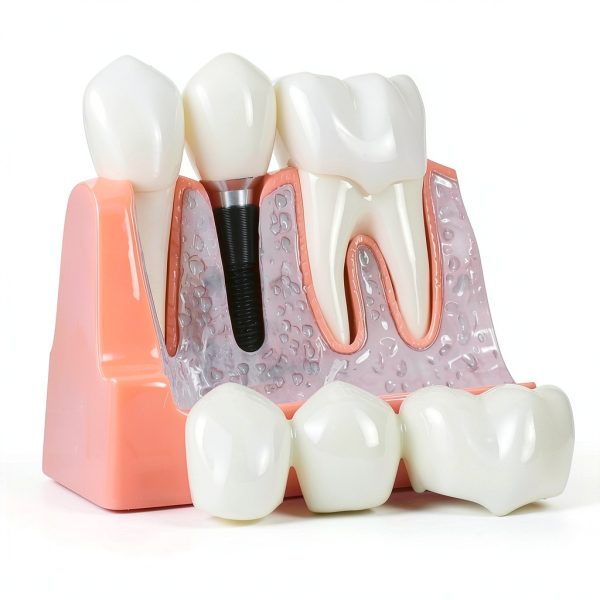 Alpha Dental Resin Metal Implant Crown Bridge Model 4‑Piece Set-0