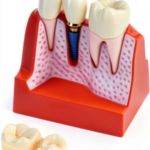 Dental Model QWORK Resin Metal with Magnet Stability Removable Crowns-0