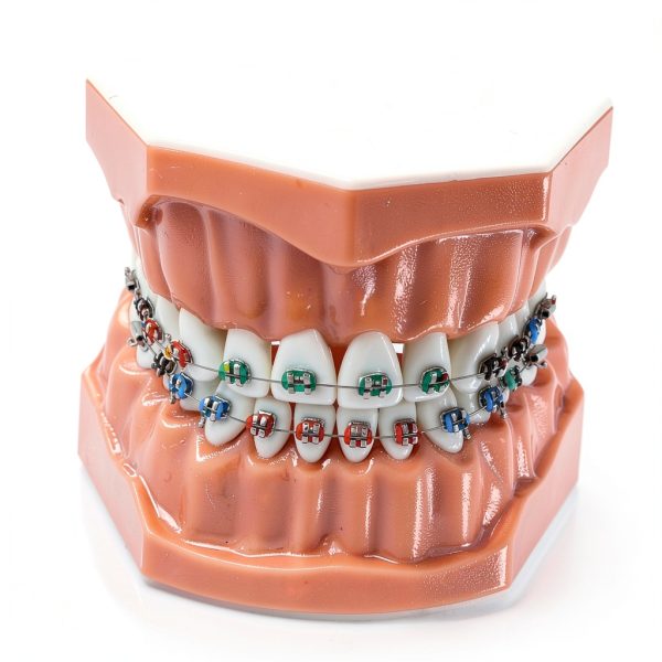 Dentalmall Silicone Dental Model 1:1 Tooth Replica with Braces-7