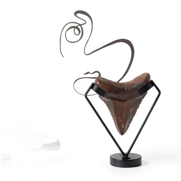 Fiwochic Megalodon Tooth Display Stand Metal Holder Model XEU-0837-5