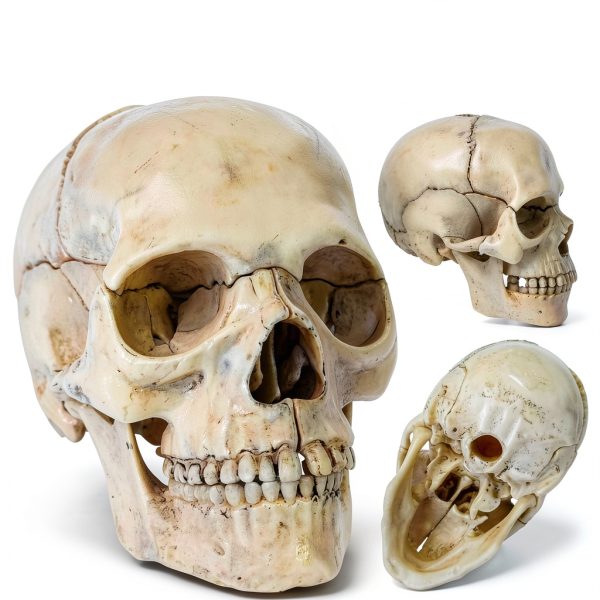 NEW HORIZON 15‑Piece Mini Human Skull Model PVC Educational Anatomy-1